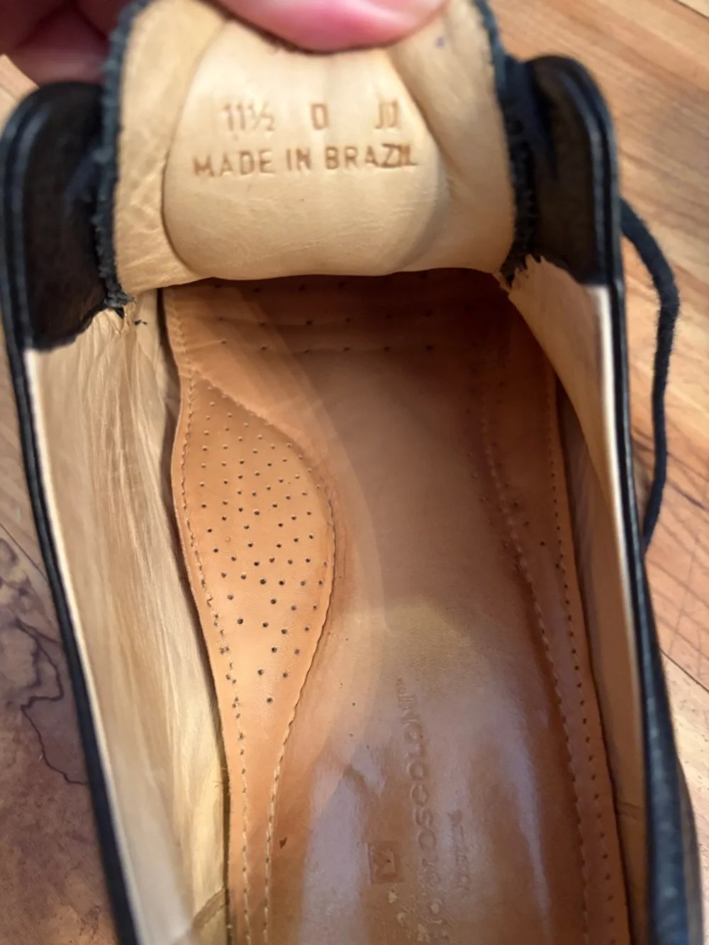 Sandro Moscoloni Vineyard black pebbled leather oxfords lace up shoes size 11.5